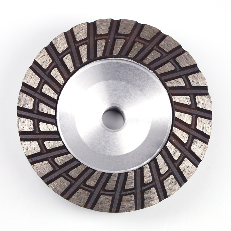 Double Row Turbo Granite Diamond Cup Wheel with Aluminum Body